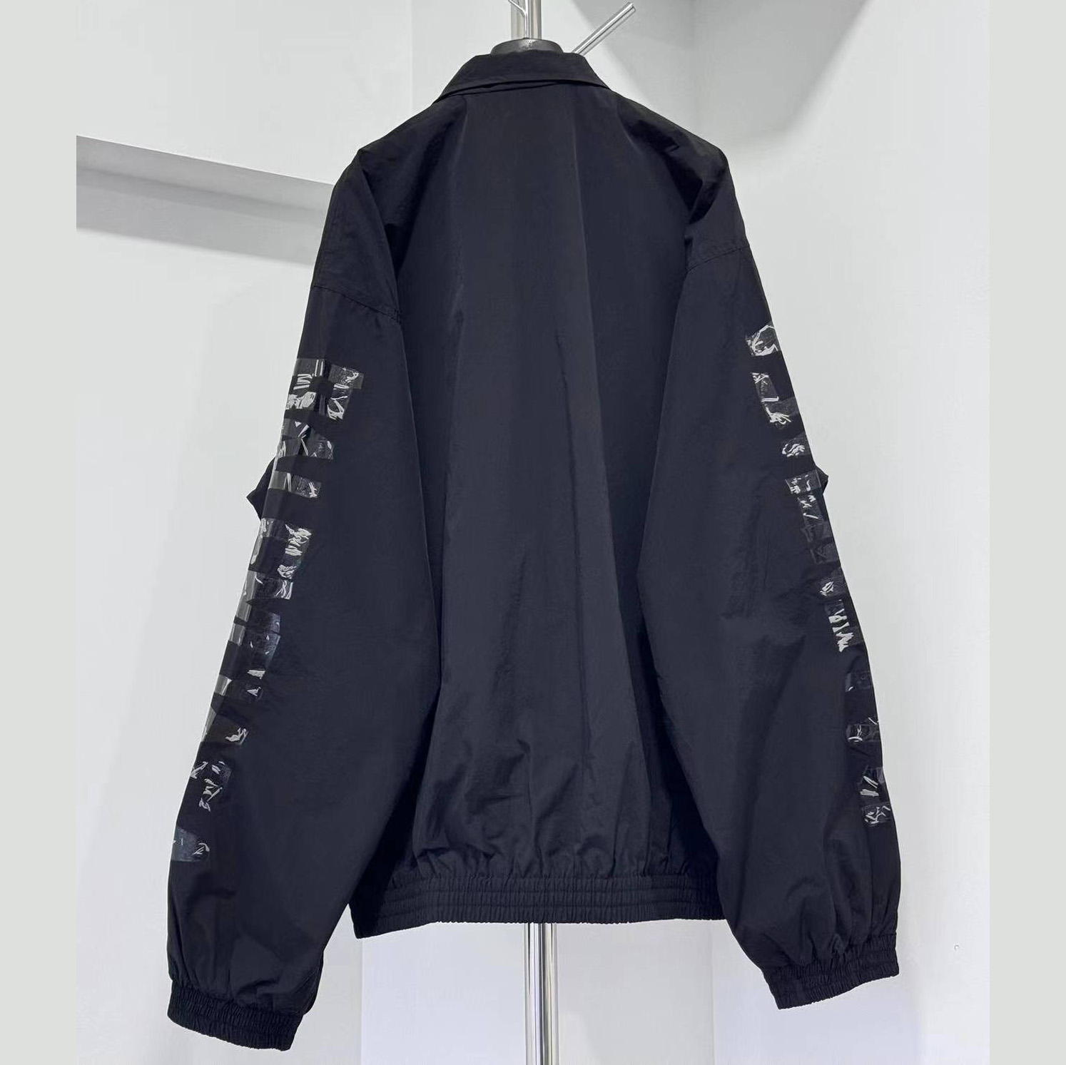 Balenciaga Tracksuit Jacket Medium Fit In Black  - DesignerGu