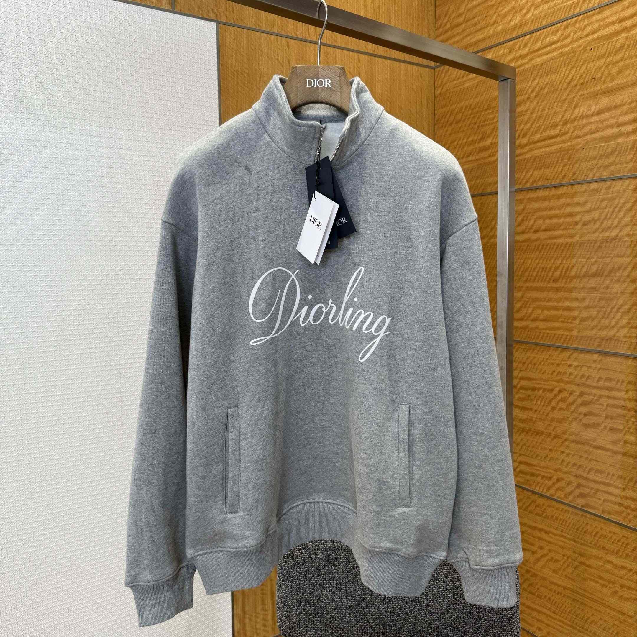 Dior Diorling Sweatshirt with Zipped Collar - DesignerGu