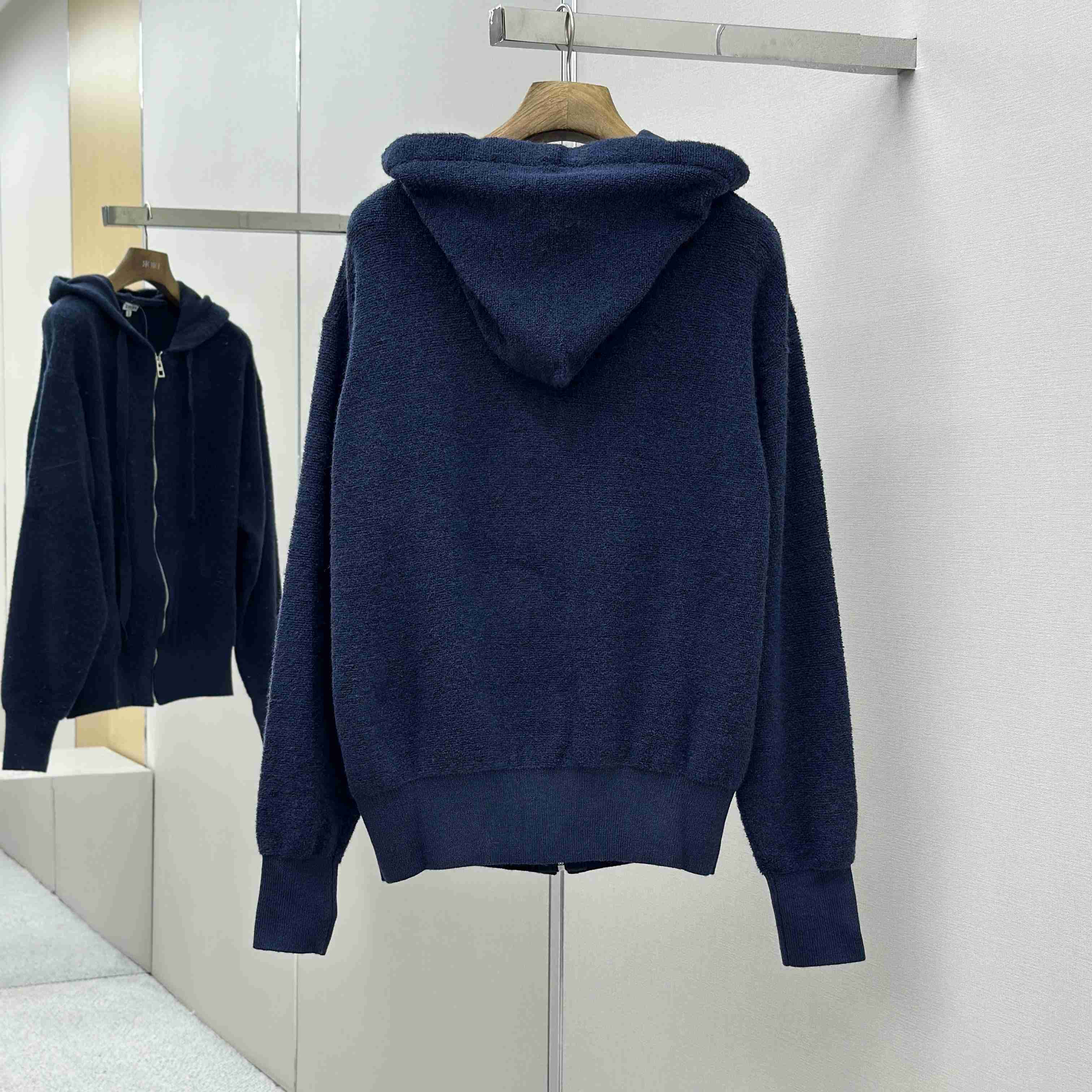 Loewe Anagram Zip-up Hoodie In Wool - DesignerGu