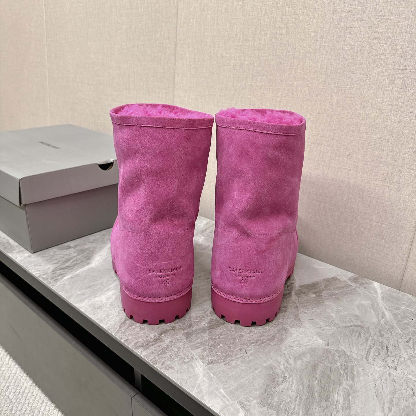 Balenciaga Alaska Fur High Boots - DesignerGu