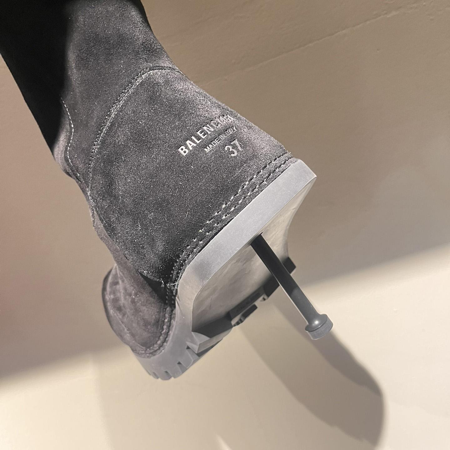 Balenciaga Alaska Fur High Boots - DesignerGu