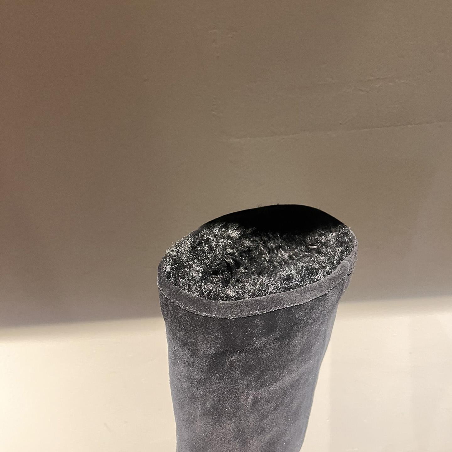 Balenciaga Alaska Fur High Boots - DesignerGu