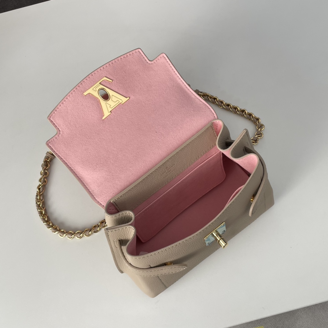 Louis Vuitton Greige Leather LockMe Ever Mini Bag    M21052 - DesignerGu