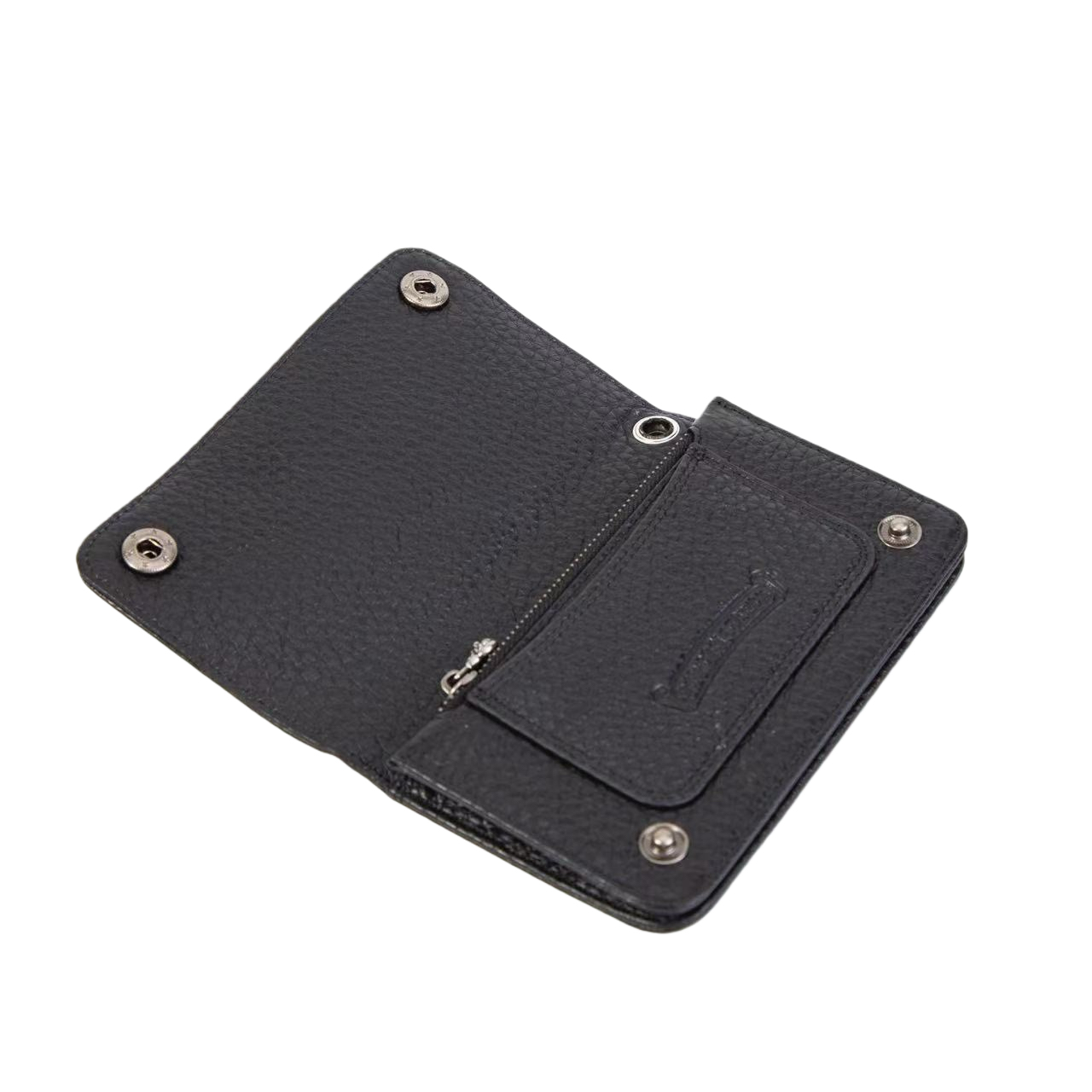 Chrome Heart Leather Cross Wallet - DesignerGu