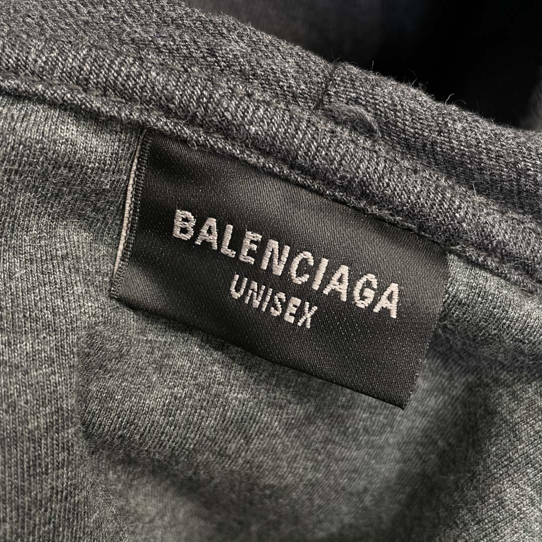 Balenciaga Men's Trompe L'œil Hoodie in Anthracite - DesignerGu