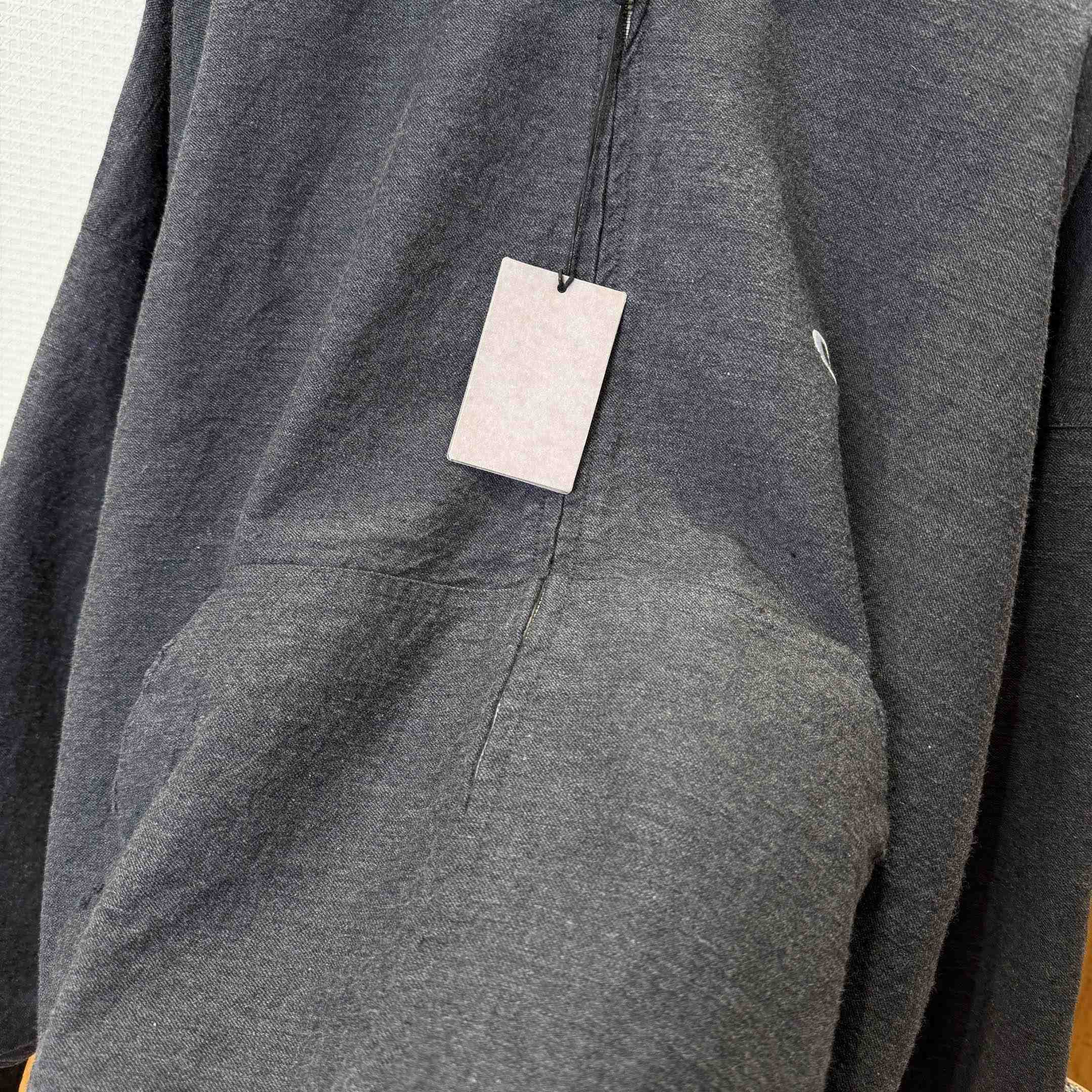 Balenciaga Men's Trompe L'œil Hoodie in Anthracite - DesignerGu