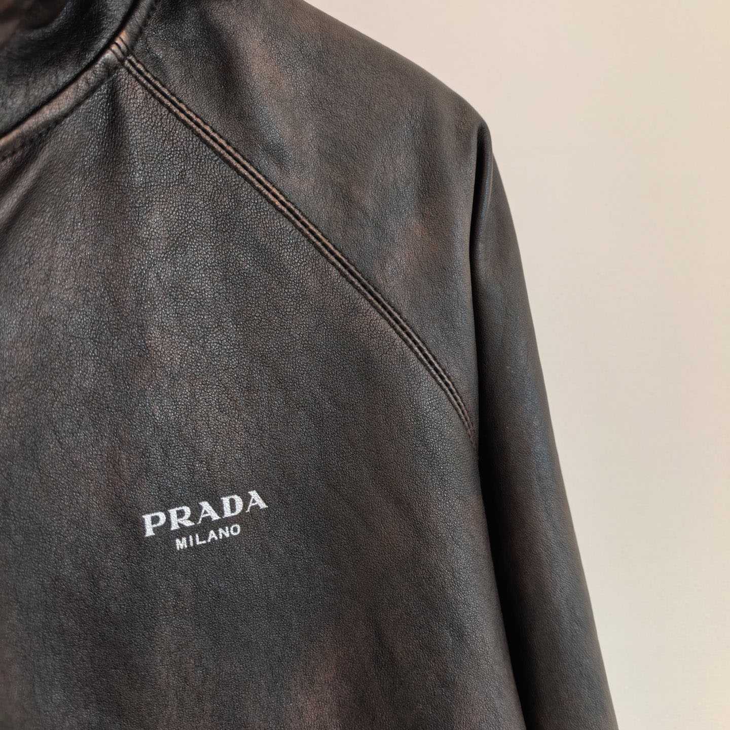 Prada Nappa Leather Hoodie Jacket - DesignerGu