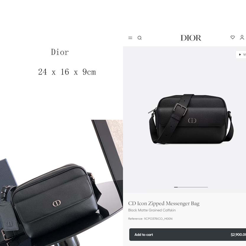 Dior CD Icon Zipped Messenger Bag  - DesignerGu