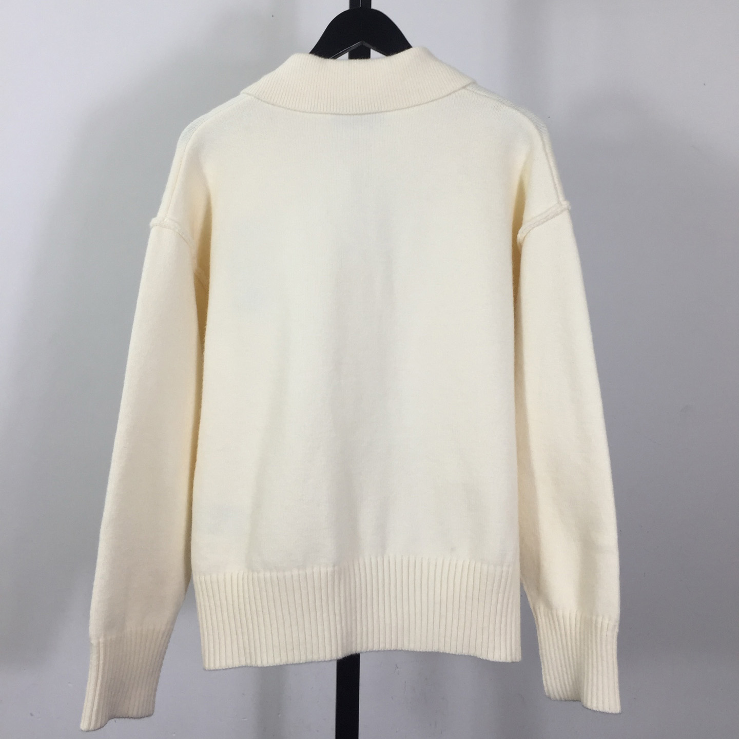 AMI Paris Ami De Coeur Wool Polo Shirt - DesignerGu