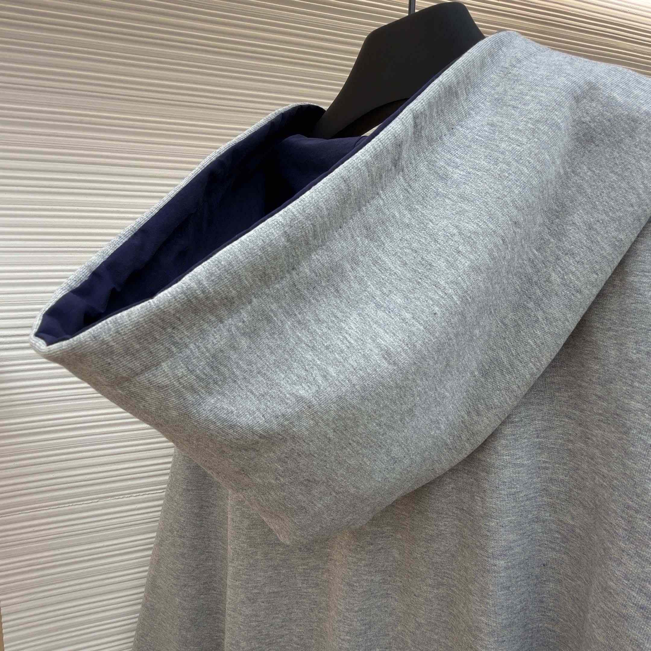 Balenciaga Navy Blue Reversible Jacket With Hood - DesignerGu