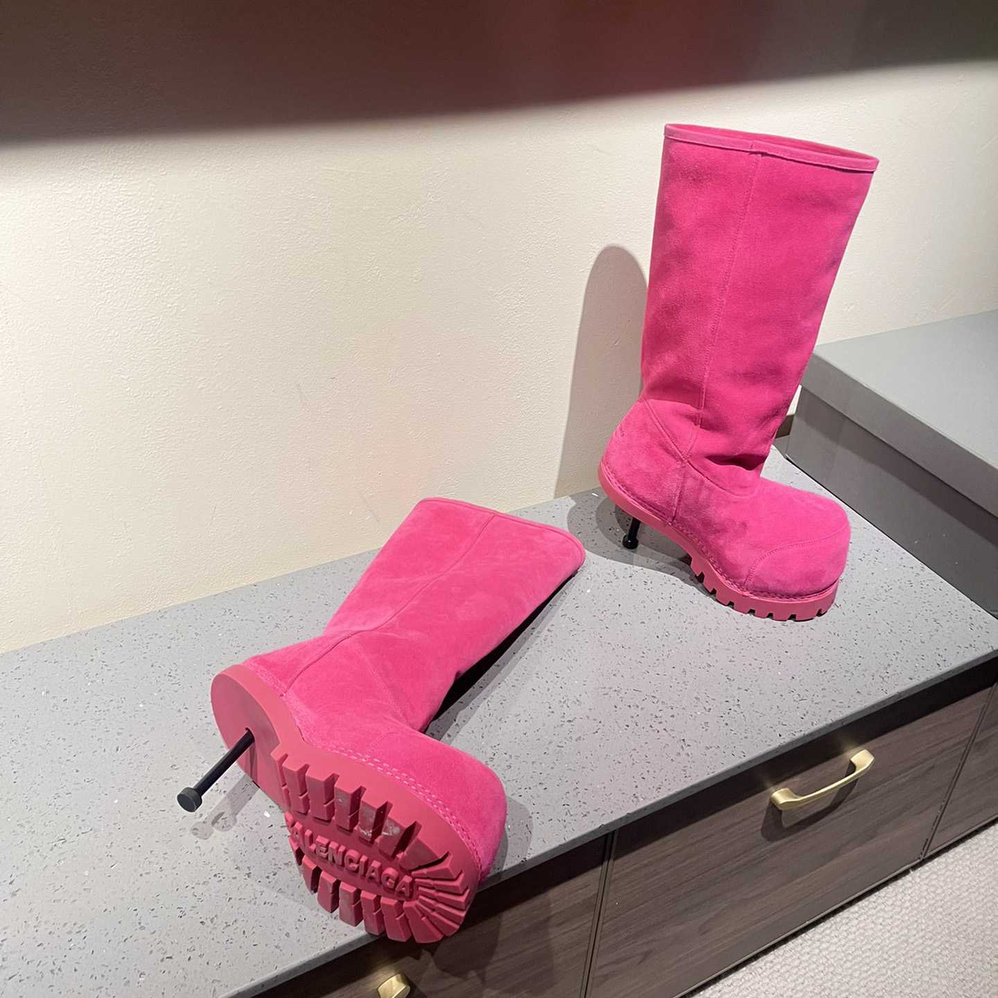 Balenciaga Alaska Fur High Boots - DesignerGu