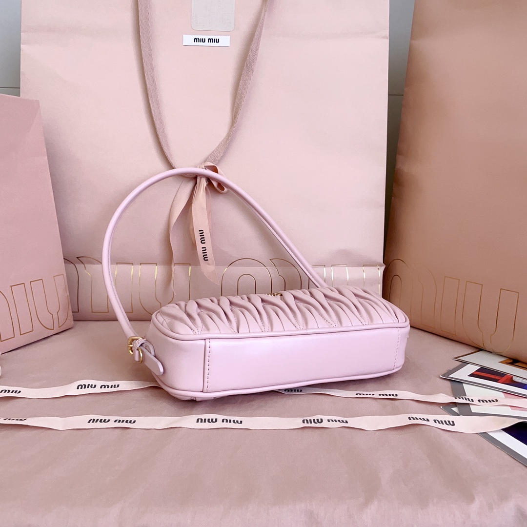 Miu Miu Matelassé Nappa Leather Pouch - DesignerGu