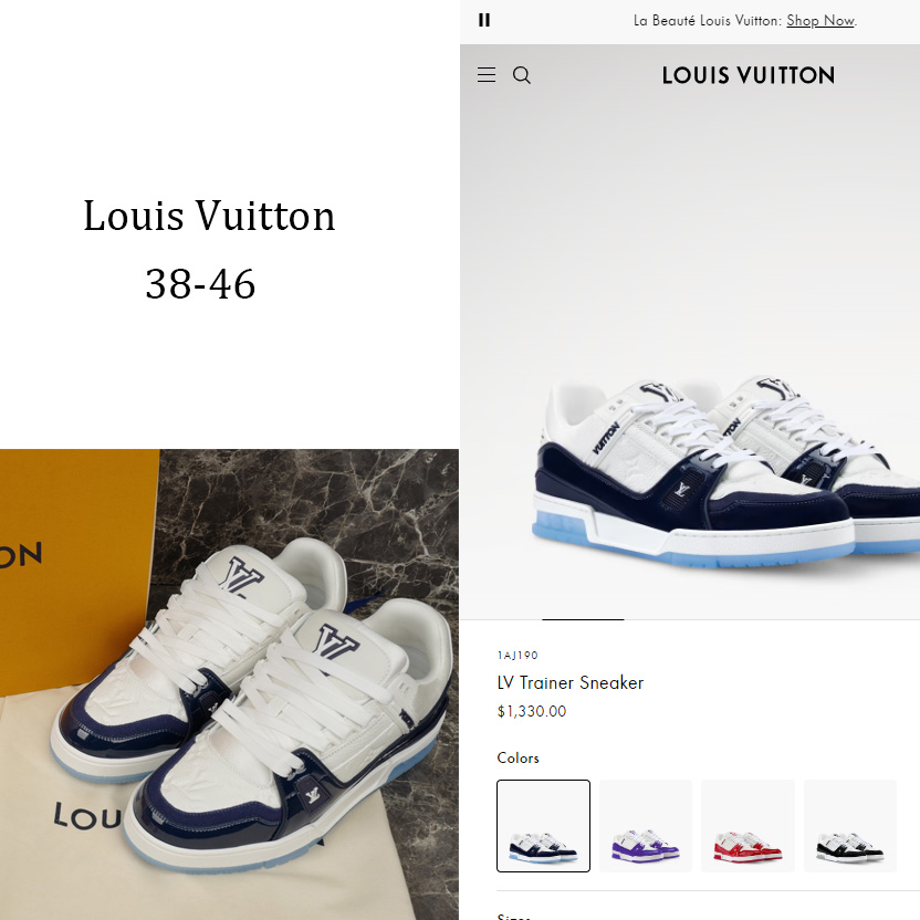 Louis Vuitton LV Trainer Sneaker   1AJ190 - DesignerGu