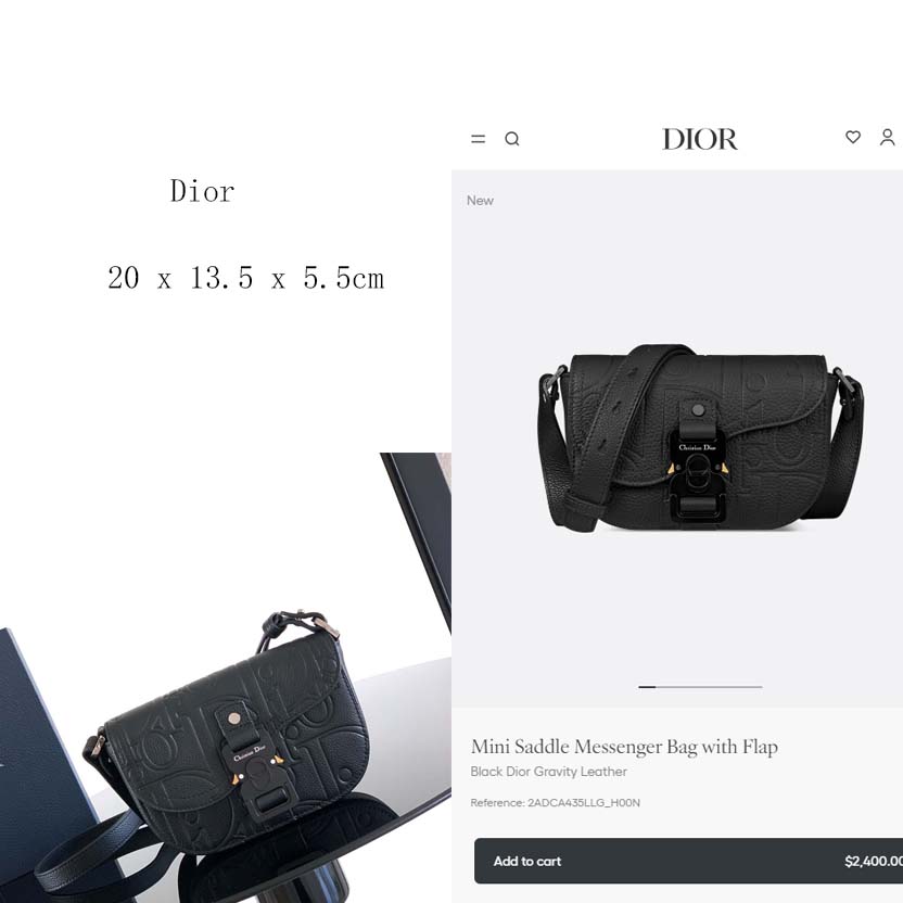 Dior Mini Saddle Messenger Bag With Flap  - DesignerGu