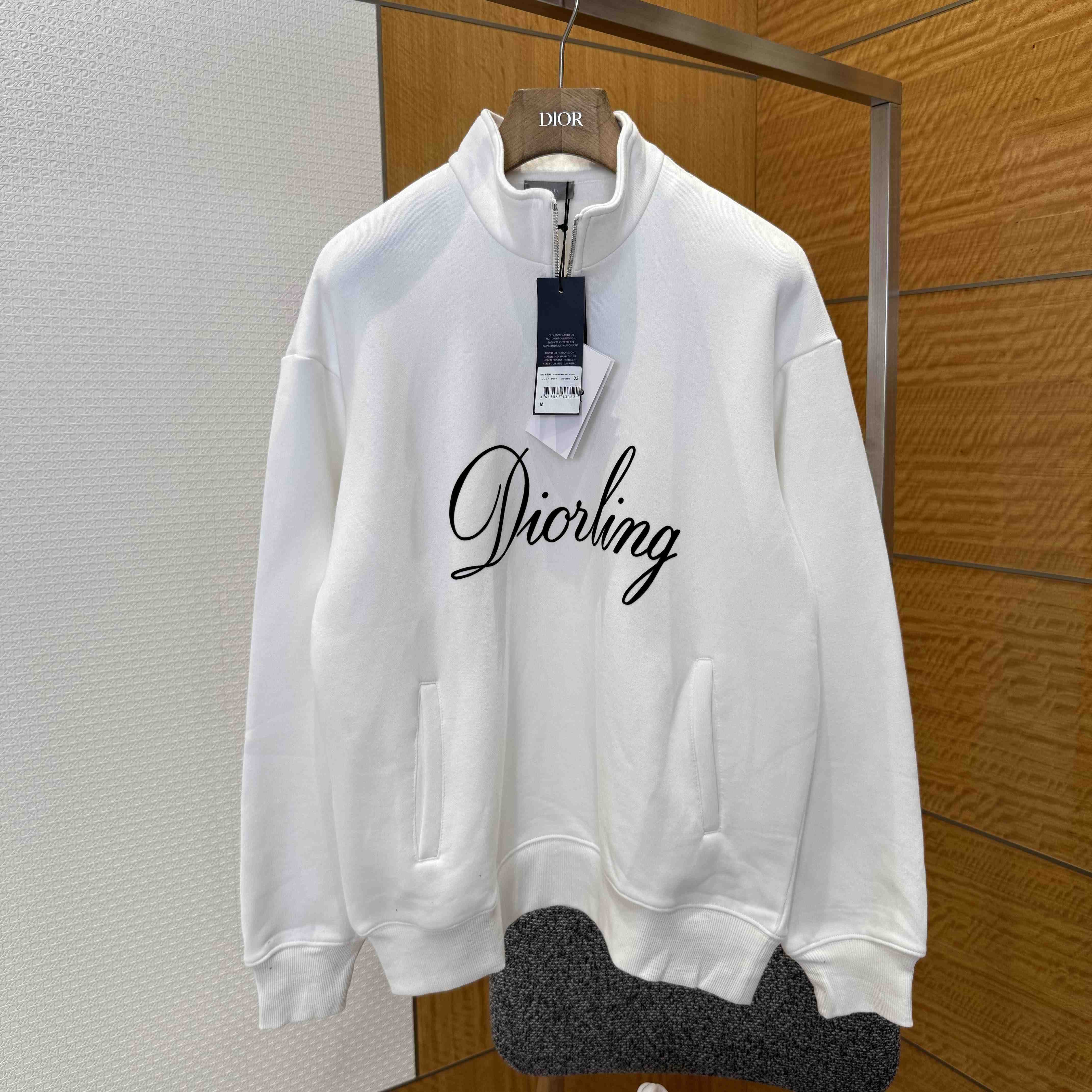 Dior Diorling Sweatshirt with Zipped Collar - DesignerGu