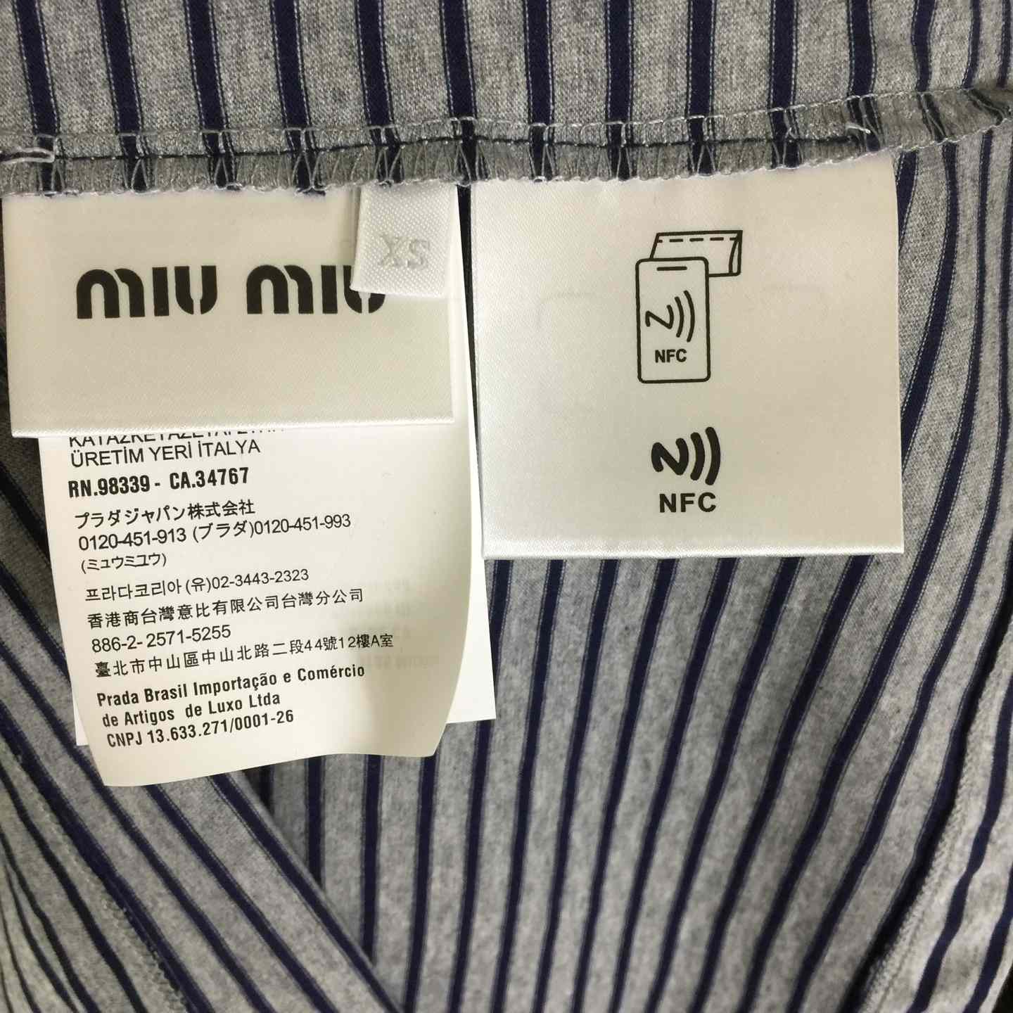 Miu Miu Long-sleeved Jersey T-shirt - DesignerGu