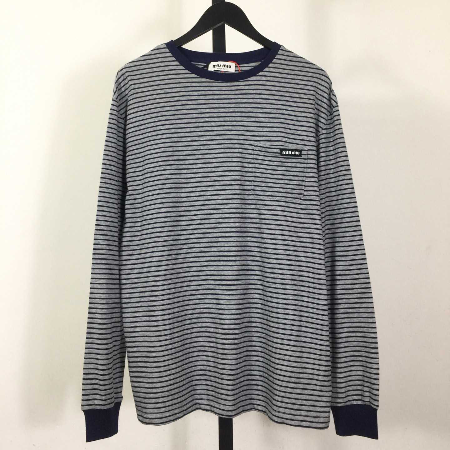 Miu Miu Long-sleeved Jersey T-shirt - DesignerGu