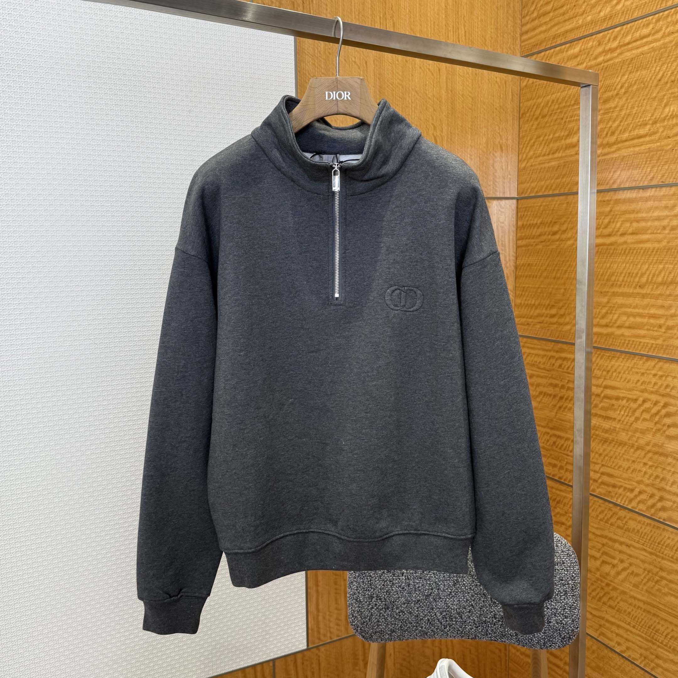 Dior CD Icon Half-Zip Sweatshirt  - DesignerGu