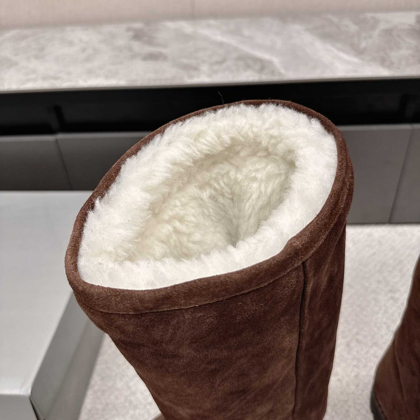Balenciaga Alaska Fur High Boots - DesignerGu
