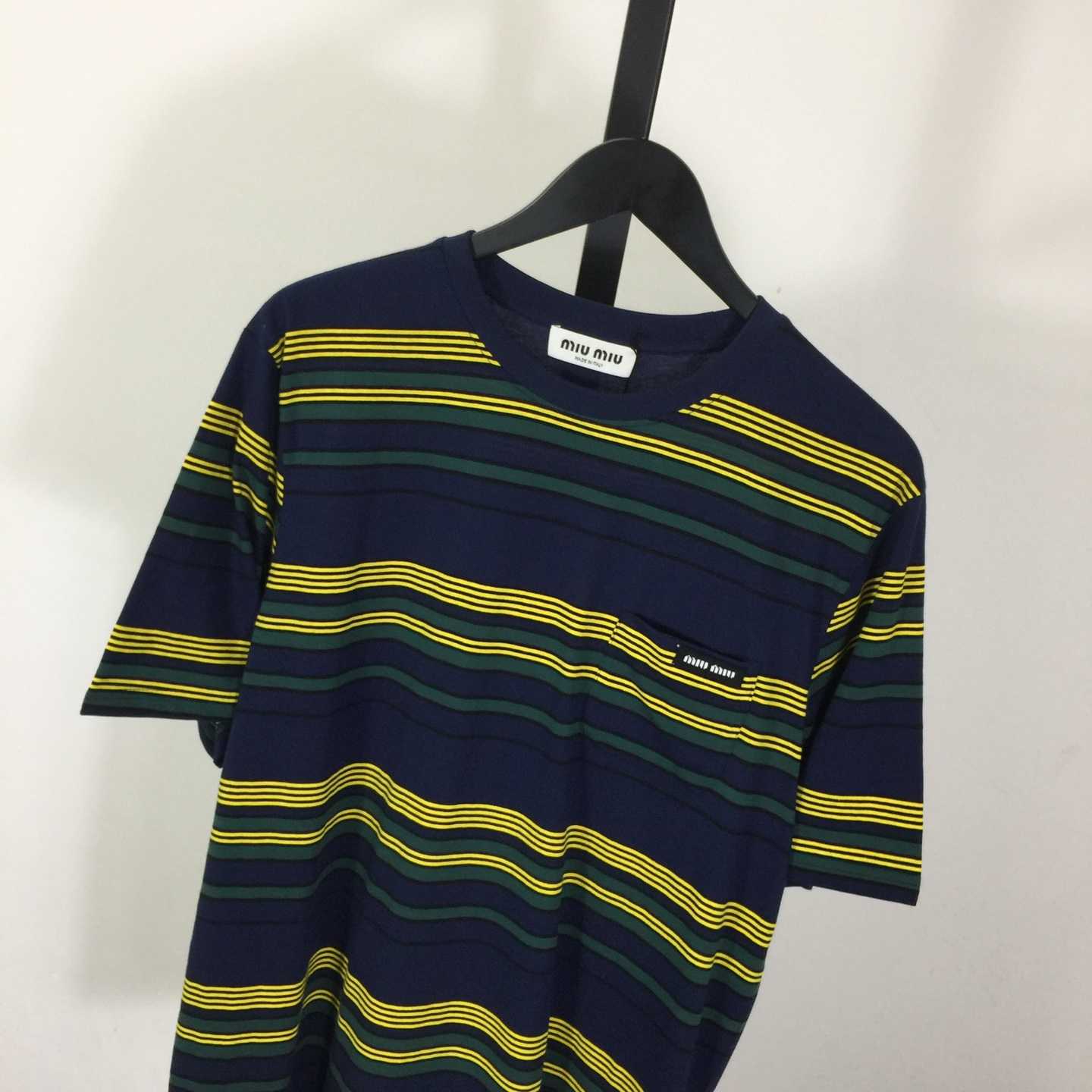 Miu Miu Striped Pocket Top - DesignerGu