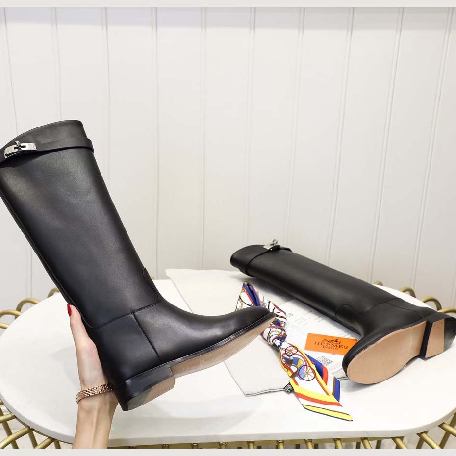 Hermès Jumping Leather Riding Boots - DesignerGu