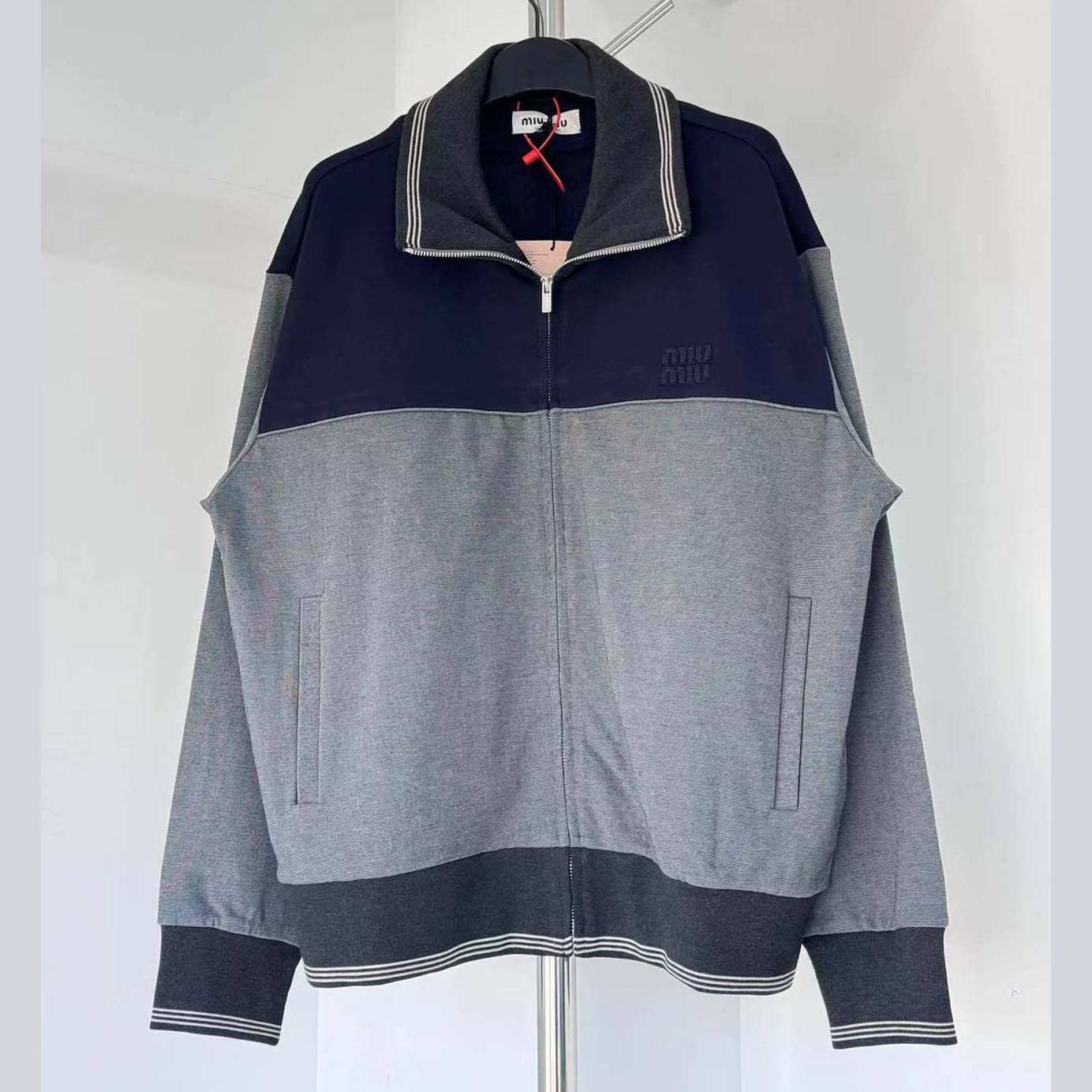 Miu Miu Velour Blouson Zipper Jacket - DesignerGu