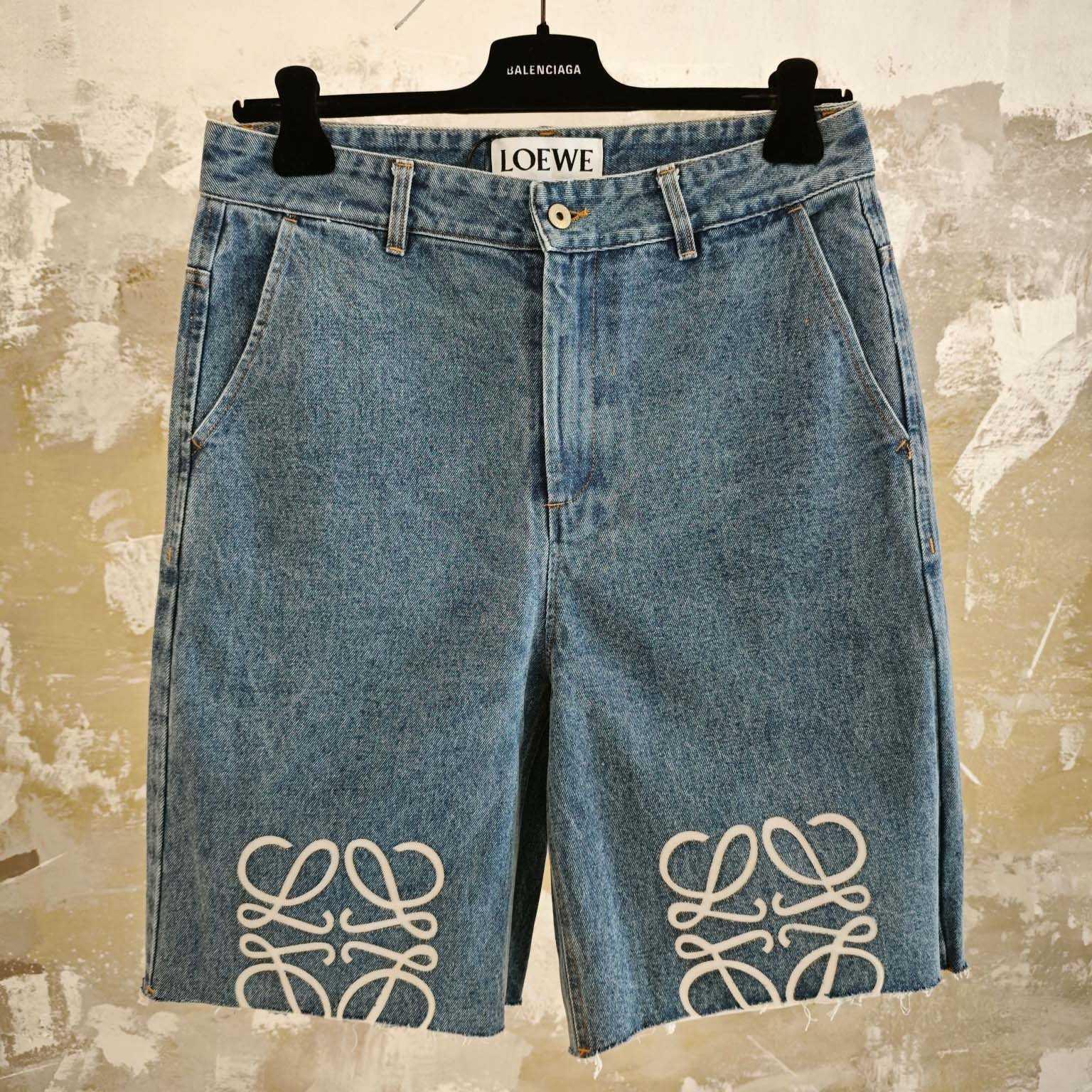 Loewe Anagram Shorts In Denim (50% OFF SALE)YF1237 - DesignerGu