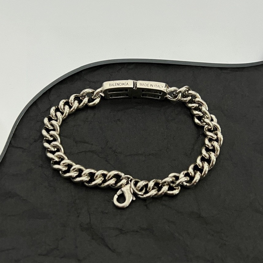 Balenciaga BB Icon Gourmette Bracelet  - DesignerGu