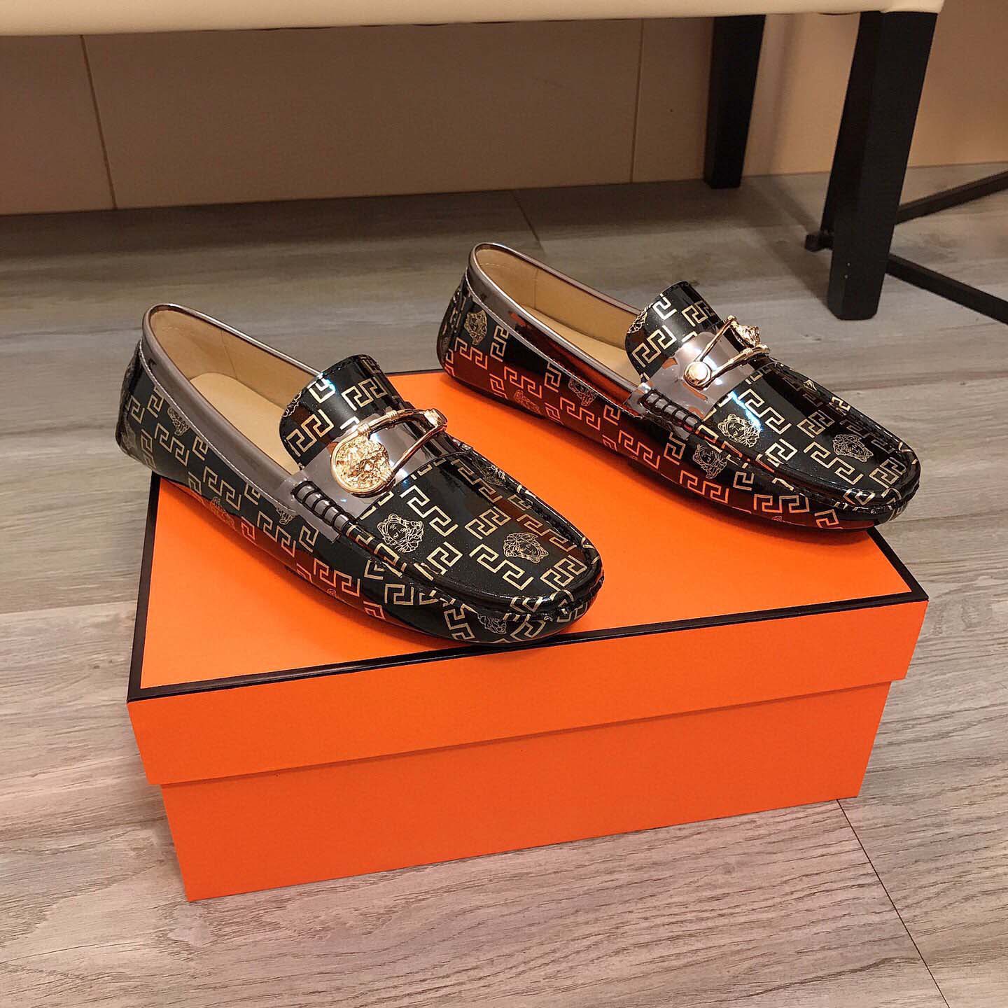 Versace Leather Loafers - DesignerGu
