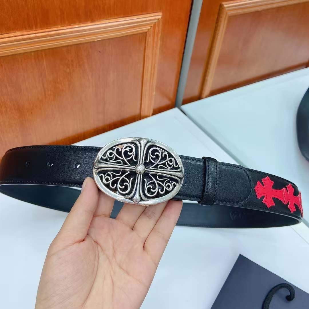 Chrome Hearts Leather Belt   - DesignerGu