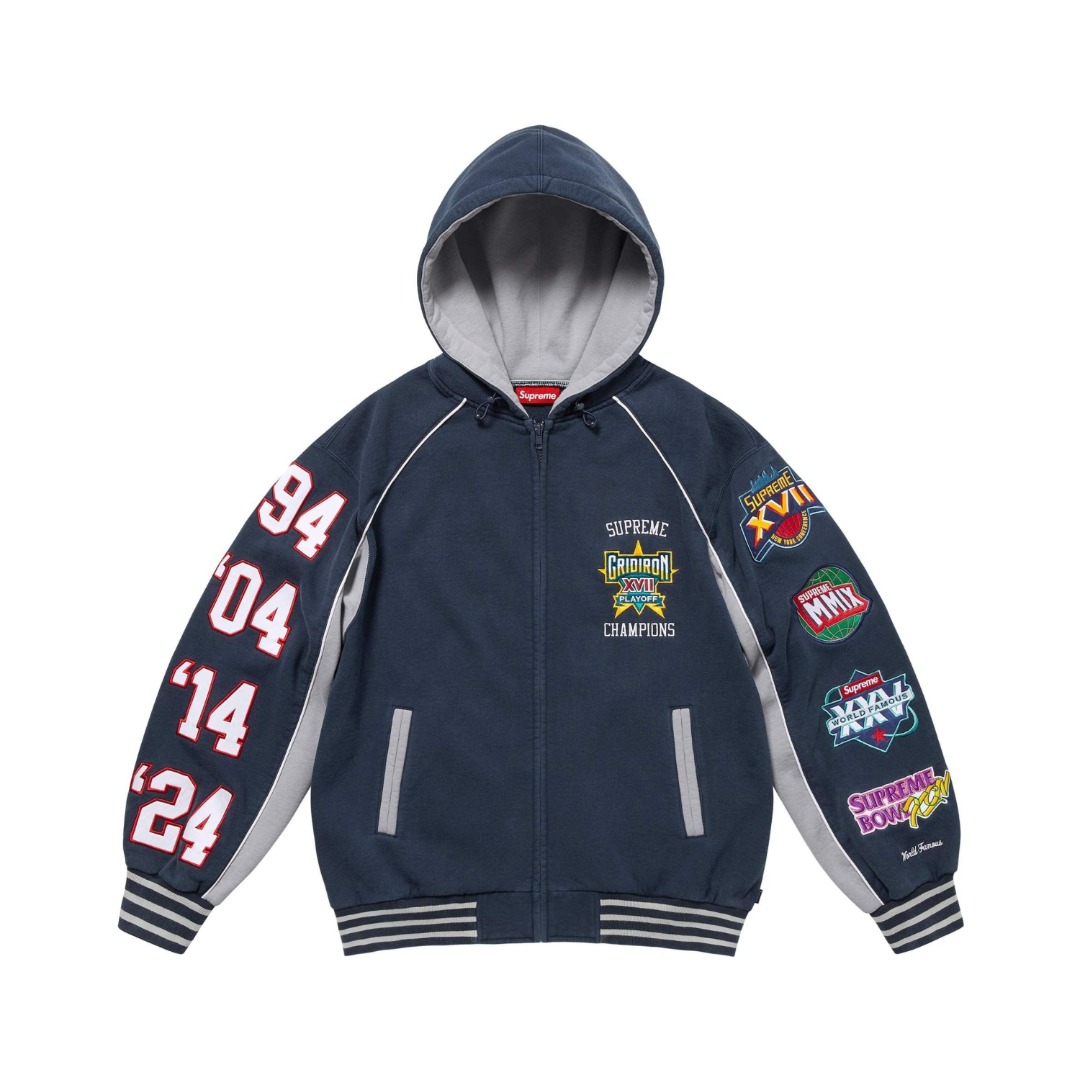 Supreme Playoffs Zip -up Hooded Sweater - DesignerGu