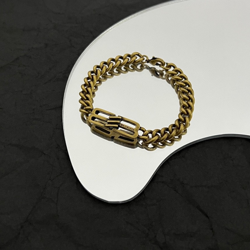 Balenciaga BB Icon Gourmette Bracelet  - DesignerGu