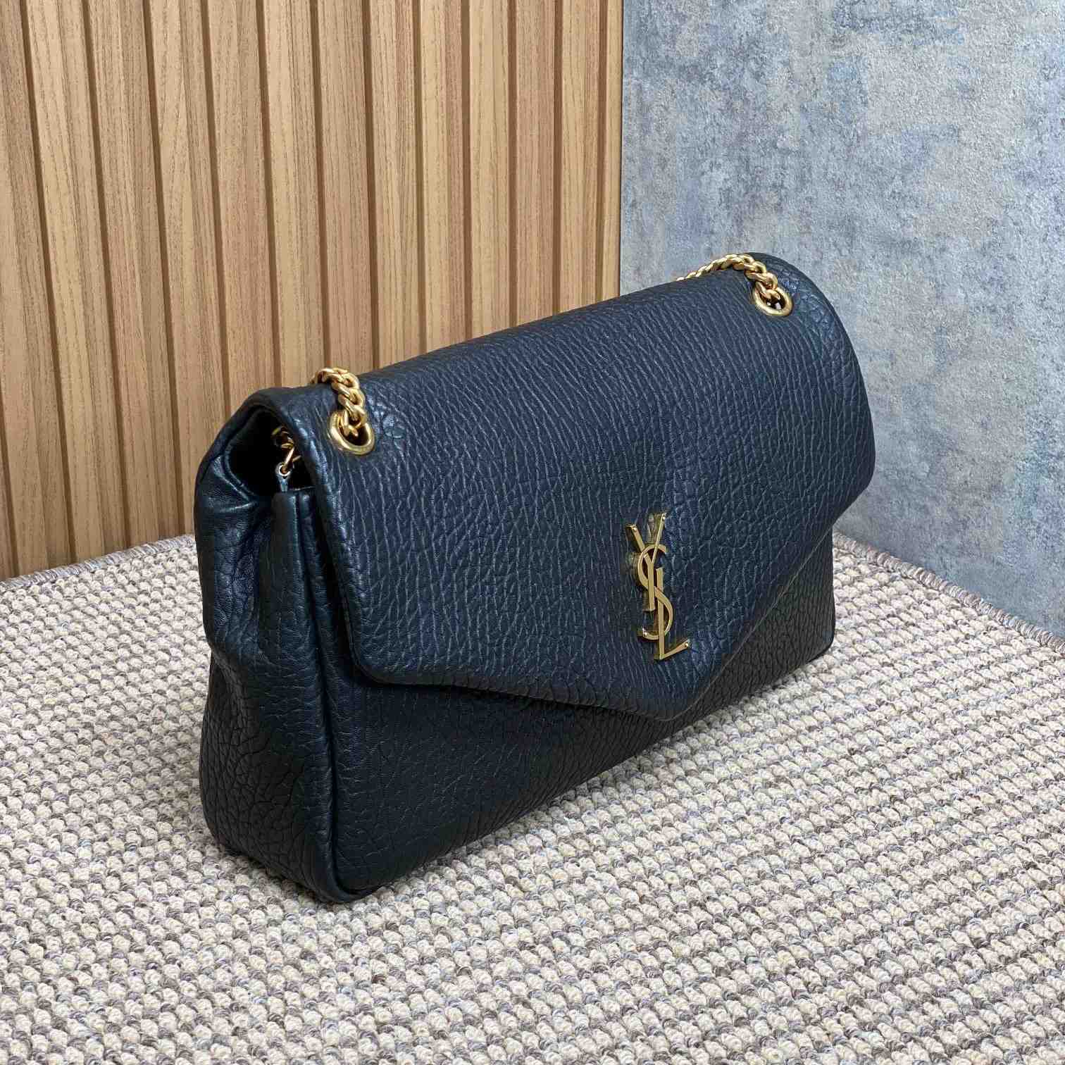 Saint Laurent Calypso Large In Grained Lambskin   - DesignerGu