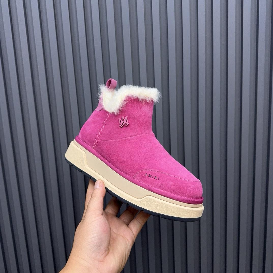 Amiri Malibu Shearling Lined Suede Boots - DesignerGu