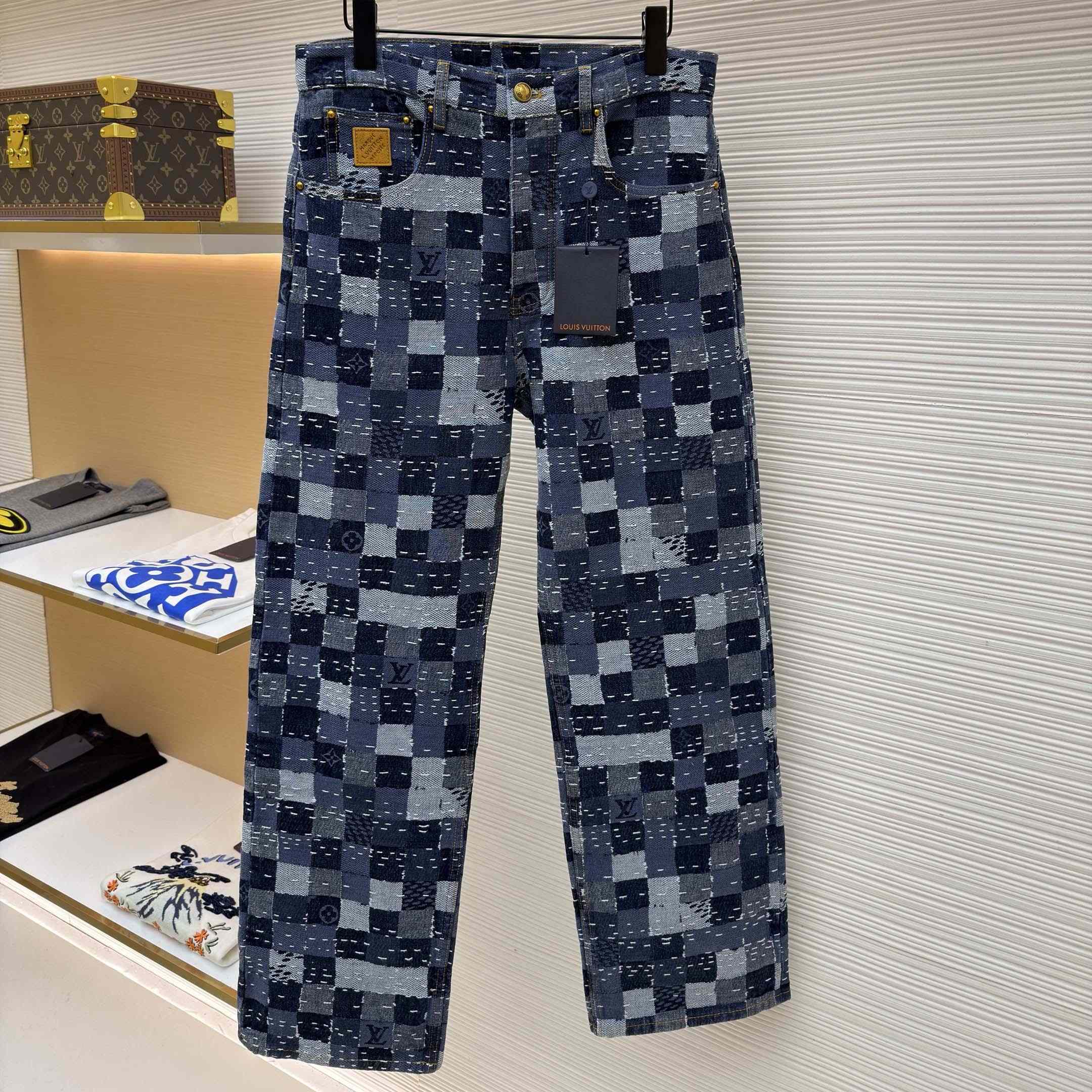 Louis Vuitton Damier Denim Skate Pants - DesignerGu
