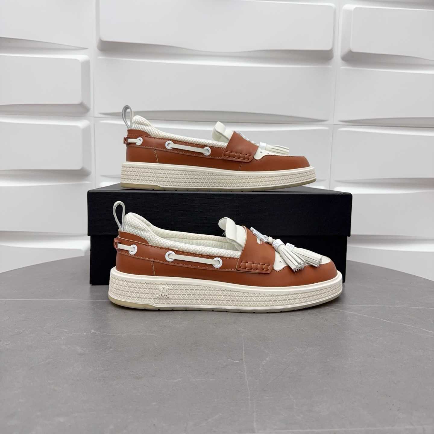 Amiri Men's Brown Loafers Leather - DesignerGu