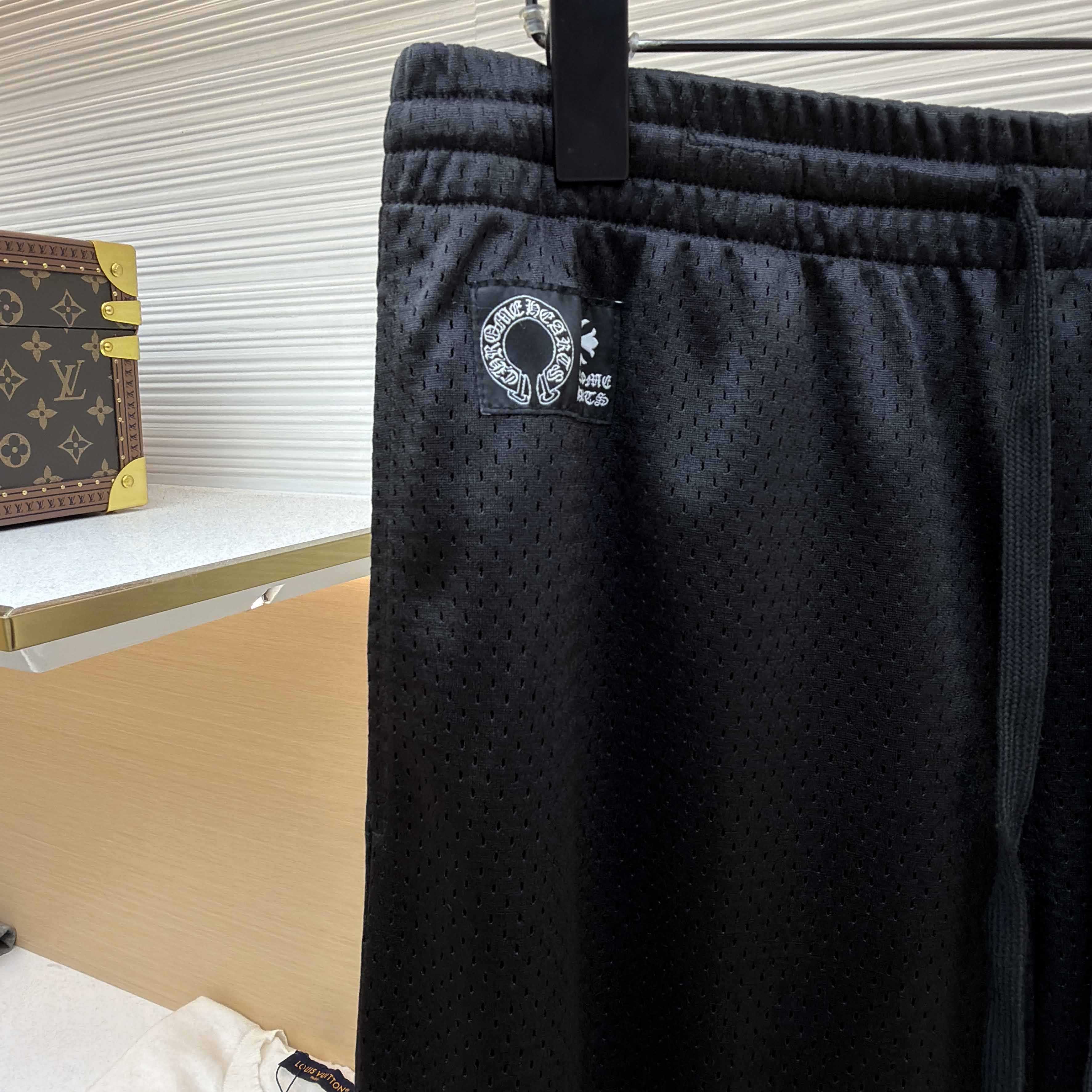Chrome Hearts black mesh warm-up track pants - DesignerGu