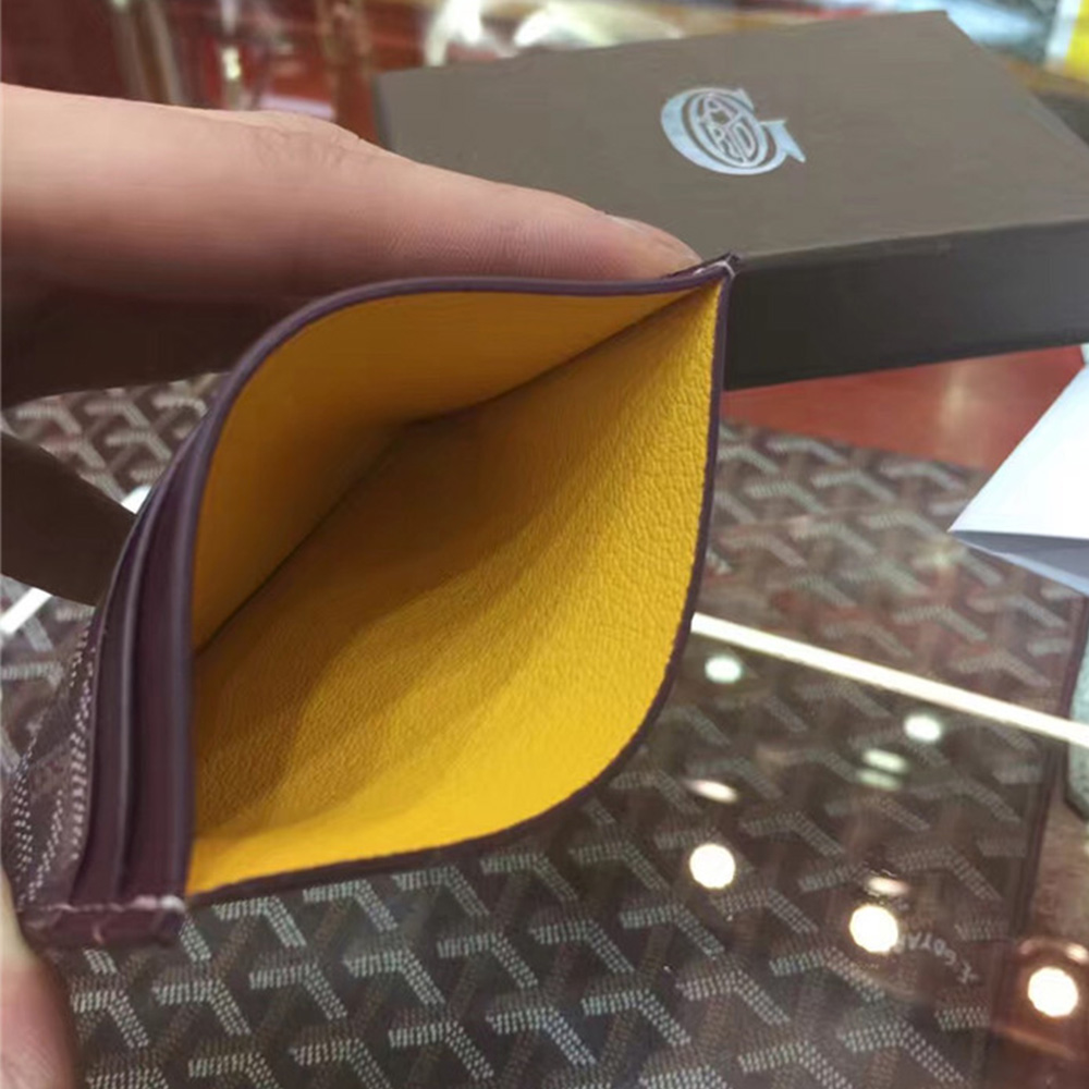 Goyard Card Holder Burgundy - 