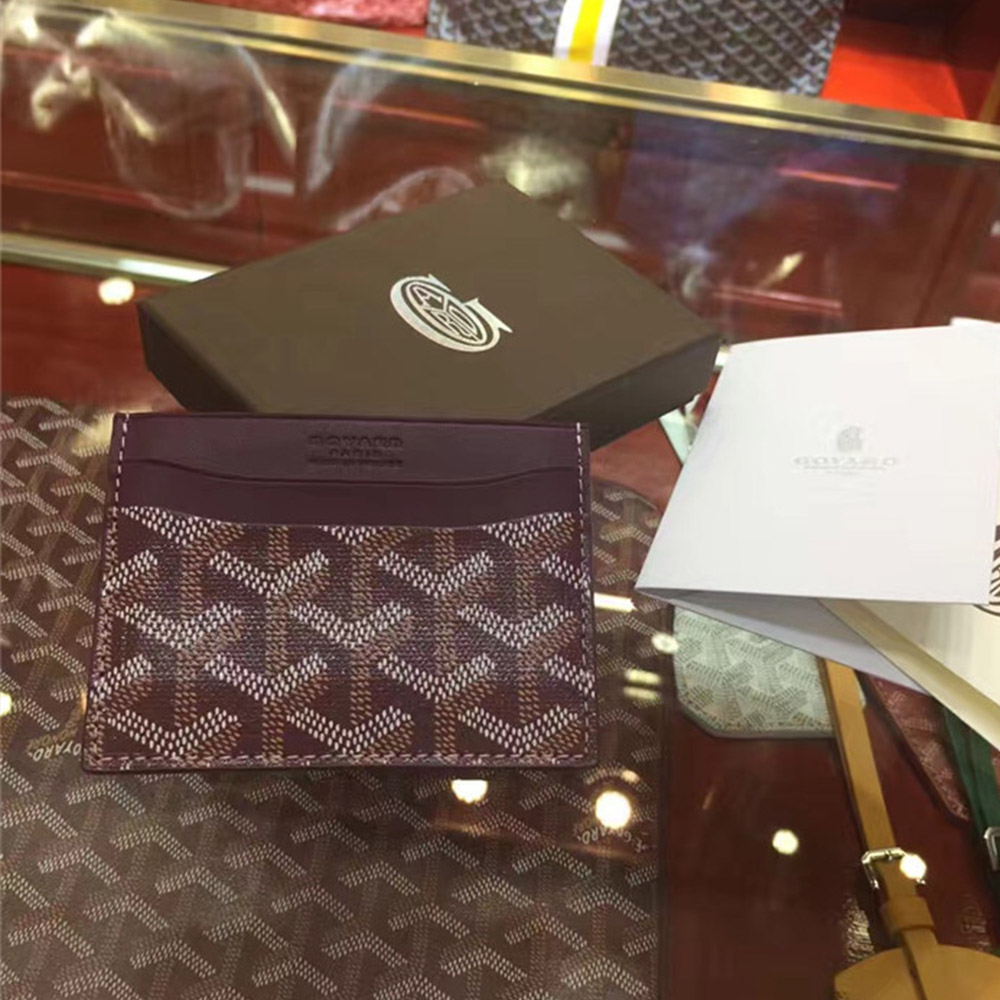 Goyard Card Holder Burgundy - 