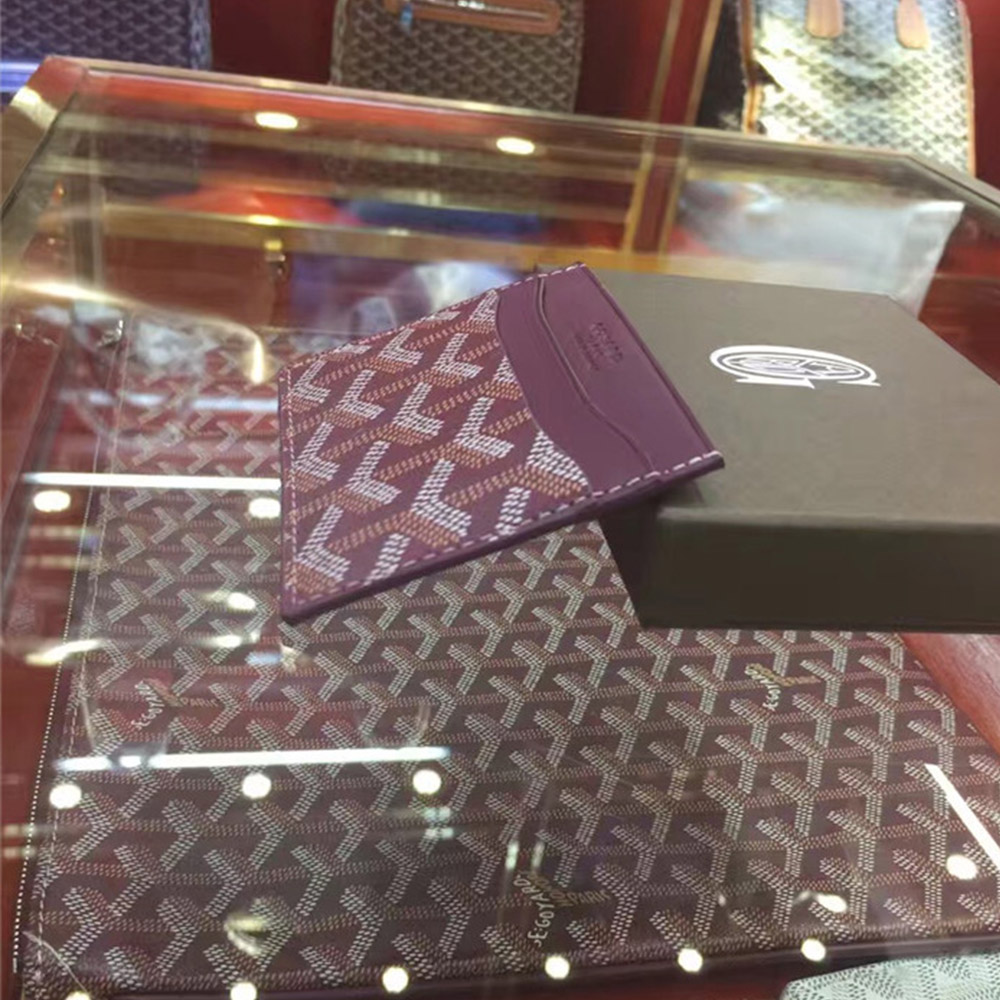 Goyard Card Holder Burgundy - 