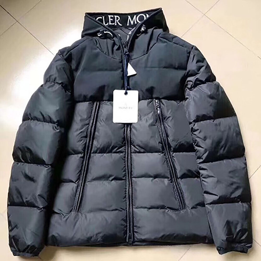 Moncler Jacket With Moncler Embroidered Ribbon Trim(Black) - 