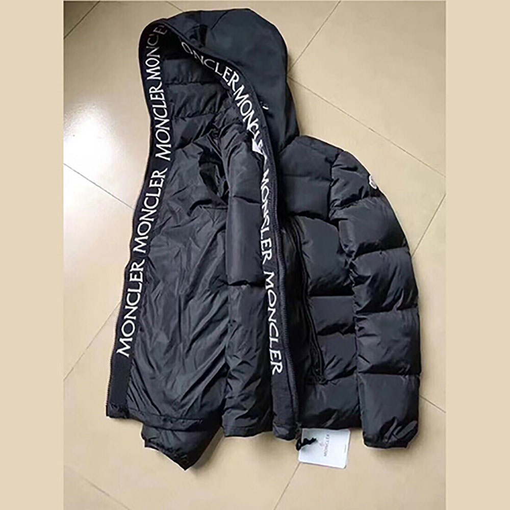 Moncler Jacket With Moncler Embroidered Ribbon Trim(Black) - 