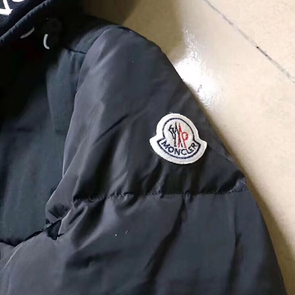Moncler Jacket With Moncler Embroidered Ribbon Trim(Black) - 