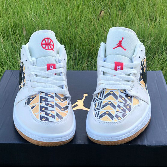 Jordan  AJ1 Low Multi-Color Basketball Shoes CJ4152-101 - DesignerGu