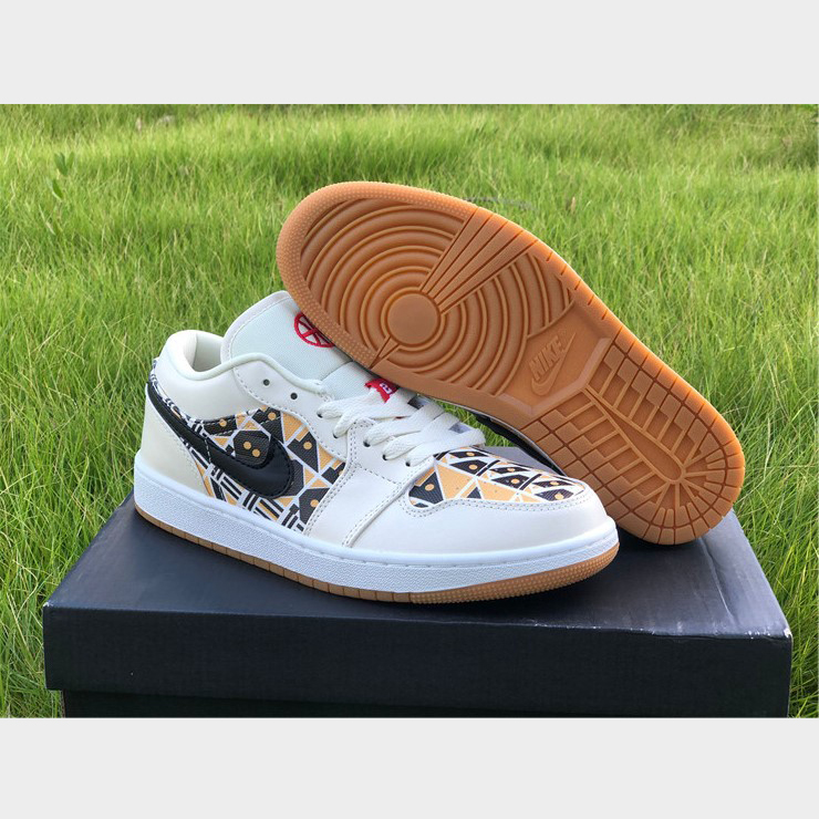 Jordan  AJ1 Low Multi-Color Basketball Shoes CJ4152-101 - DesignerGu
