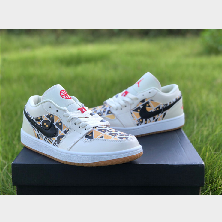 Jordan  AJ1 Low Multi-Color Basketball Shoes CJ4152-101 - DesignerGu