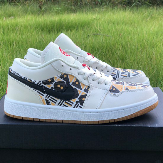 Jordan  AJ1 Low Multi-Color Basketball Shoes CJ4152-101 - DesignerGu