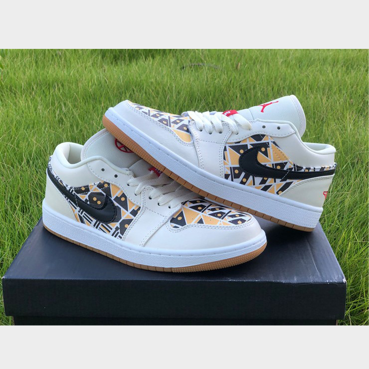 Jordan  AJ1 Low Multi-Color Basketball Shoes CJ4152-101 - DesignerGu