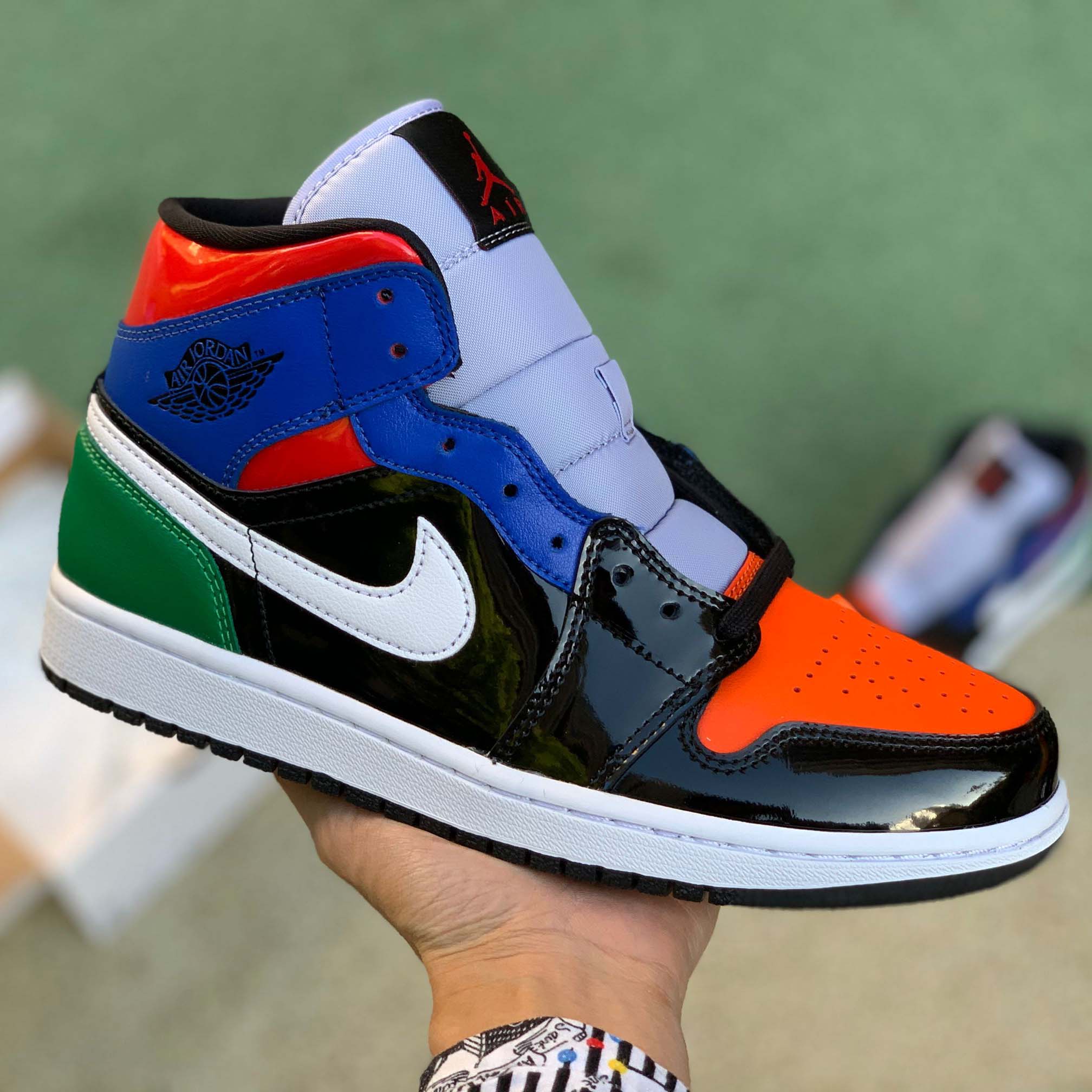 Jordan Air 1 Mid SE “Multicolor Patent” - DesignerGu