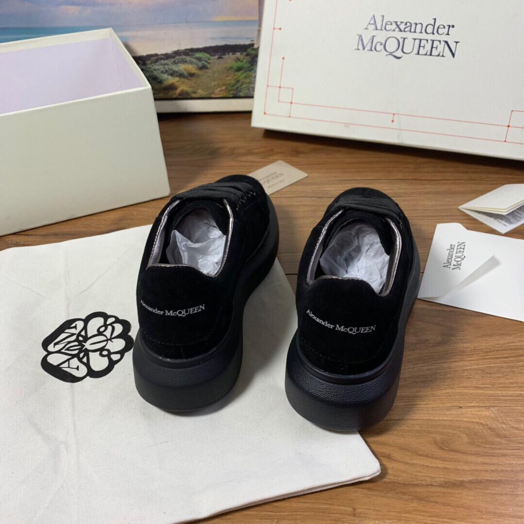Alexander Mqueen Air Platform Black Suede Sneakers    - 